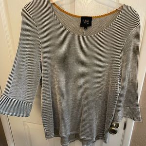 Like new 3/4 sleeve ribbed blouse